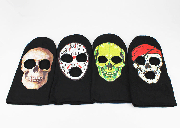 Wholesale Halloween Horror Skull Ghost Mask Cosplay Acrylic Beanie